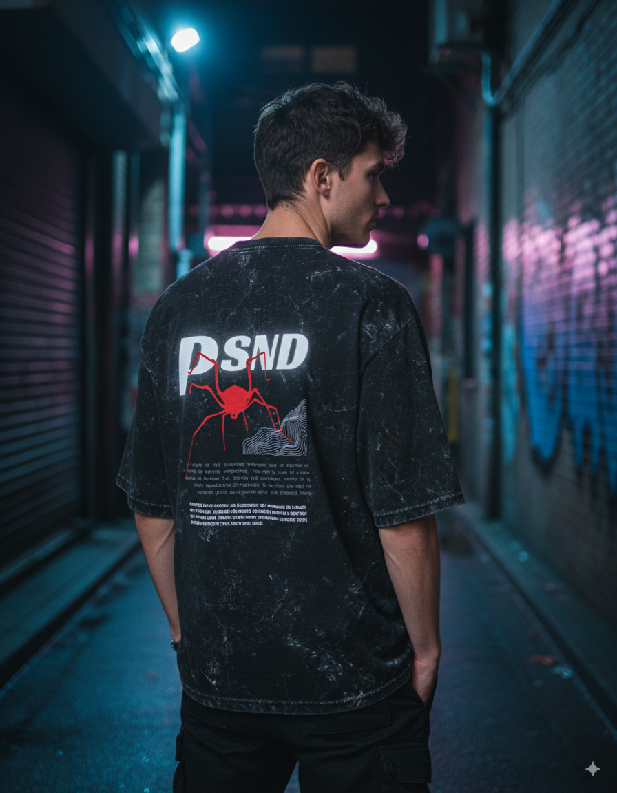 Men Acid Washed Oversized Tee