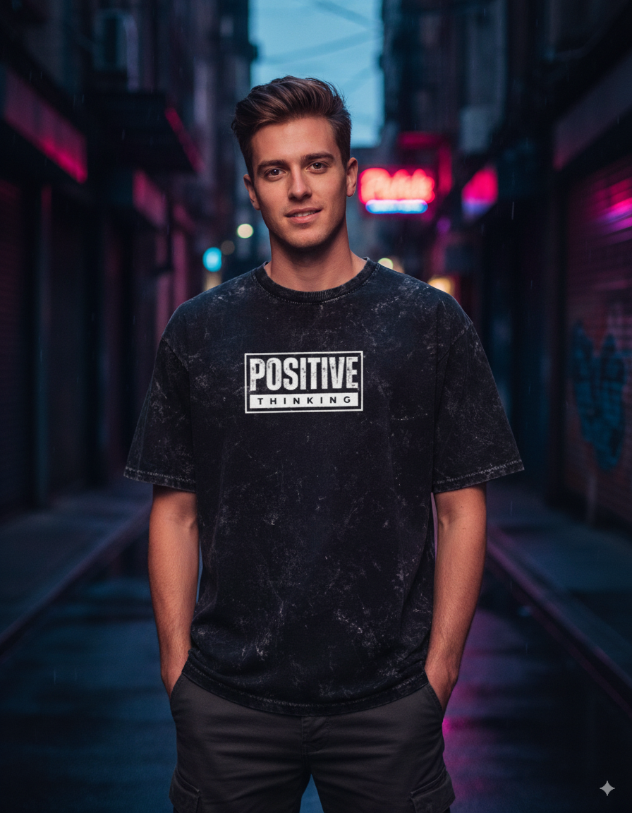 Men Acid Washed Oversized Tee