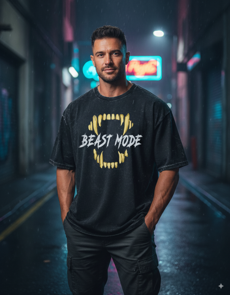 Men Acid Washed Oversized Tee