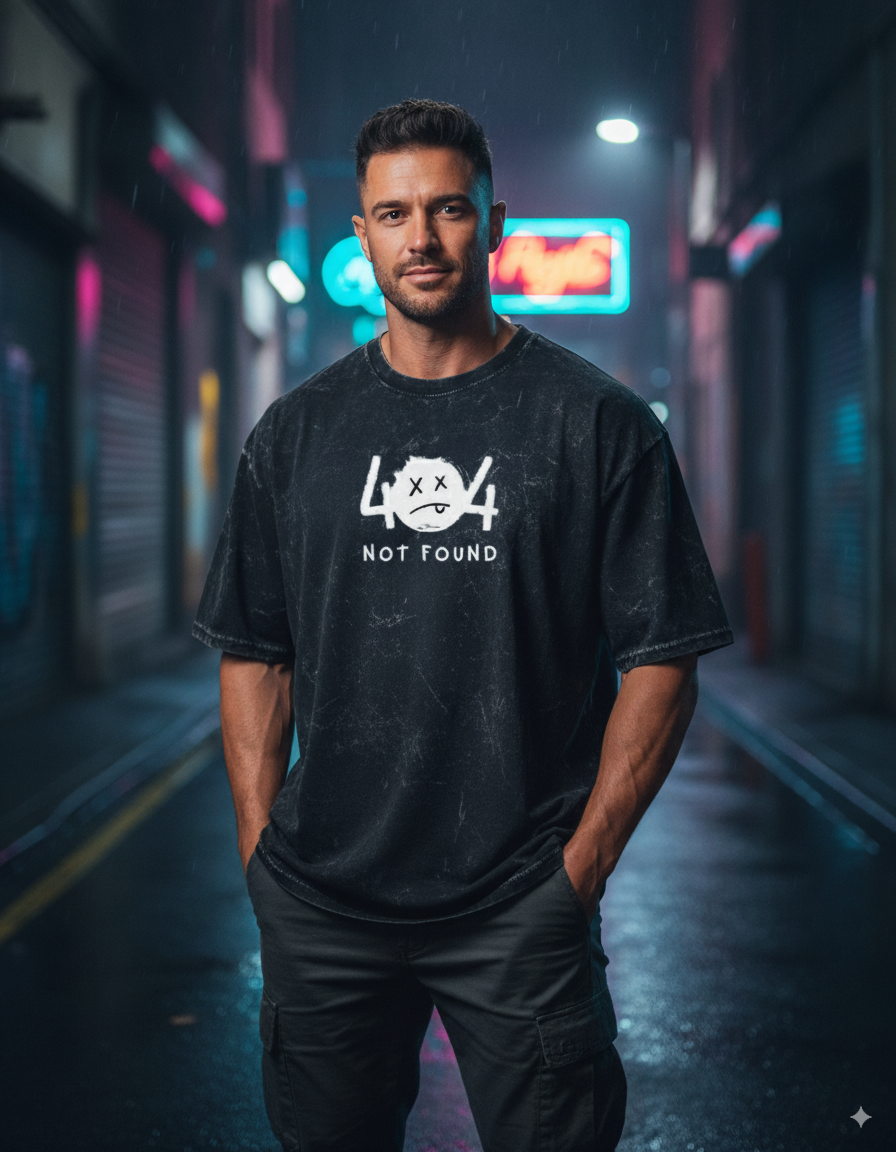 Men Acid Washed Oversized Tee