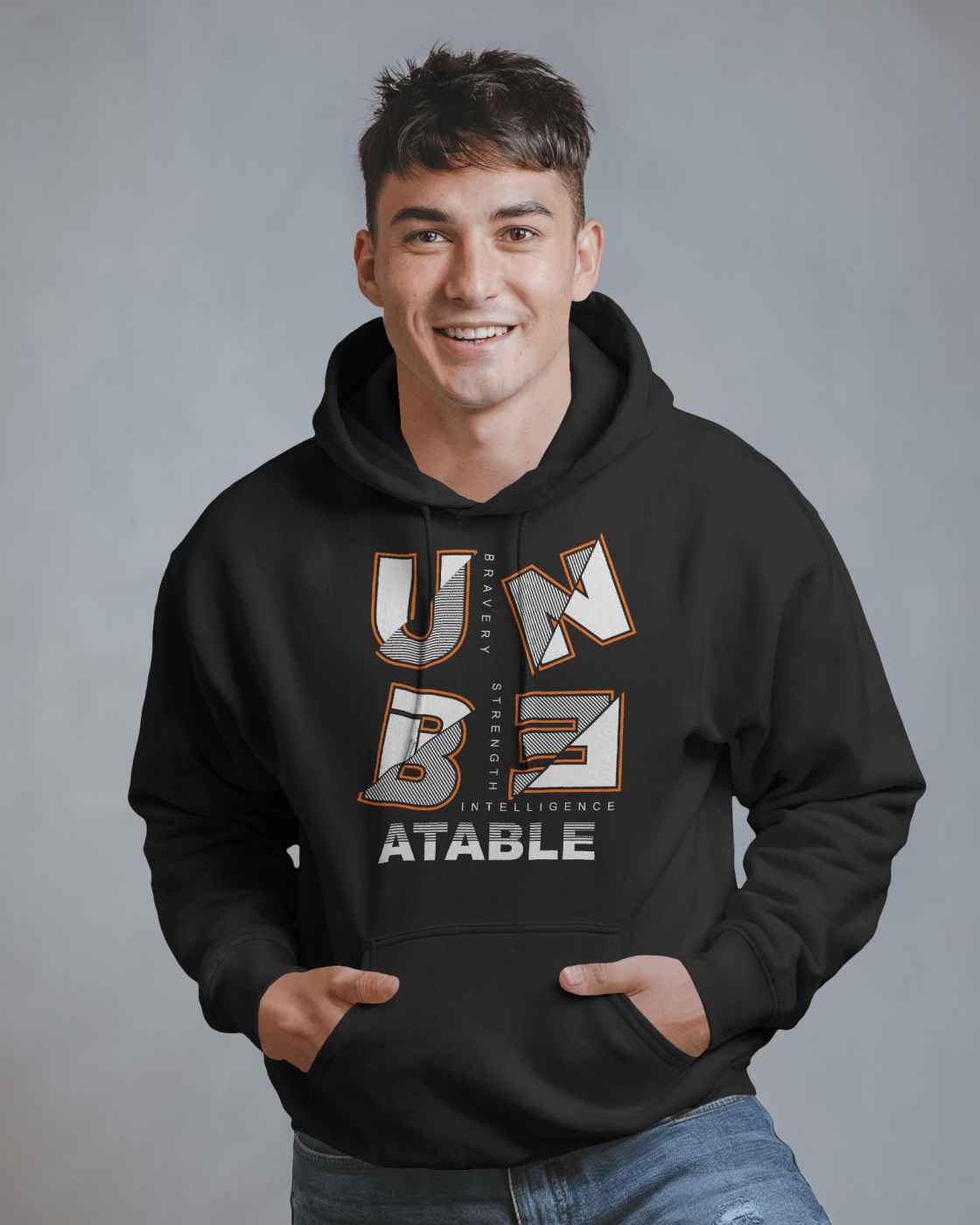 Men Typo Hoodie