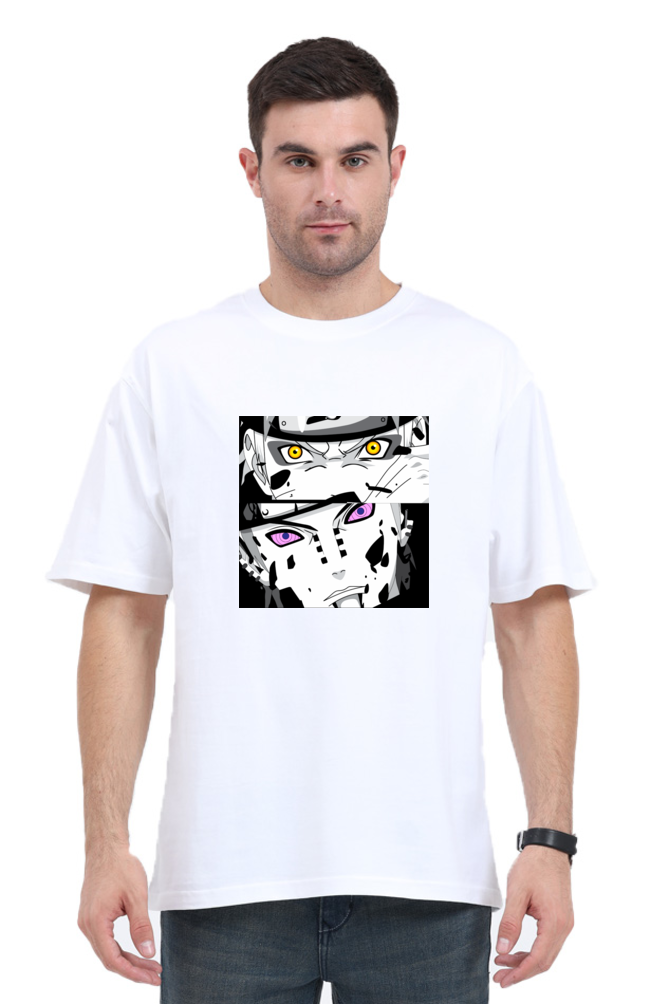 Clash of Destinies: Naruto vs. Pain Unisex Oversized Classic T-Shirt