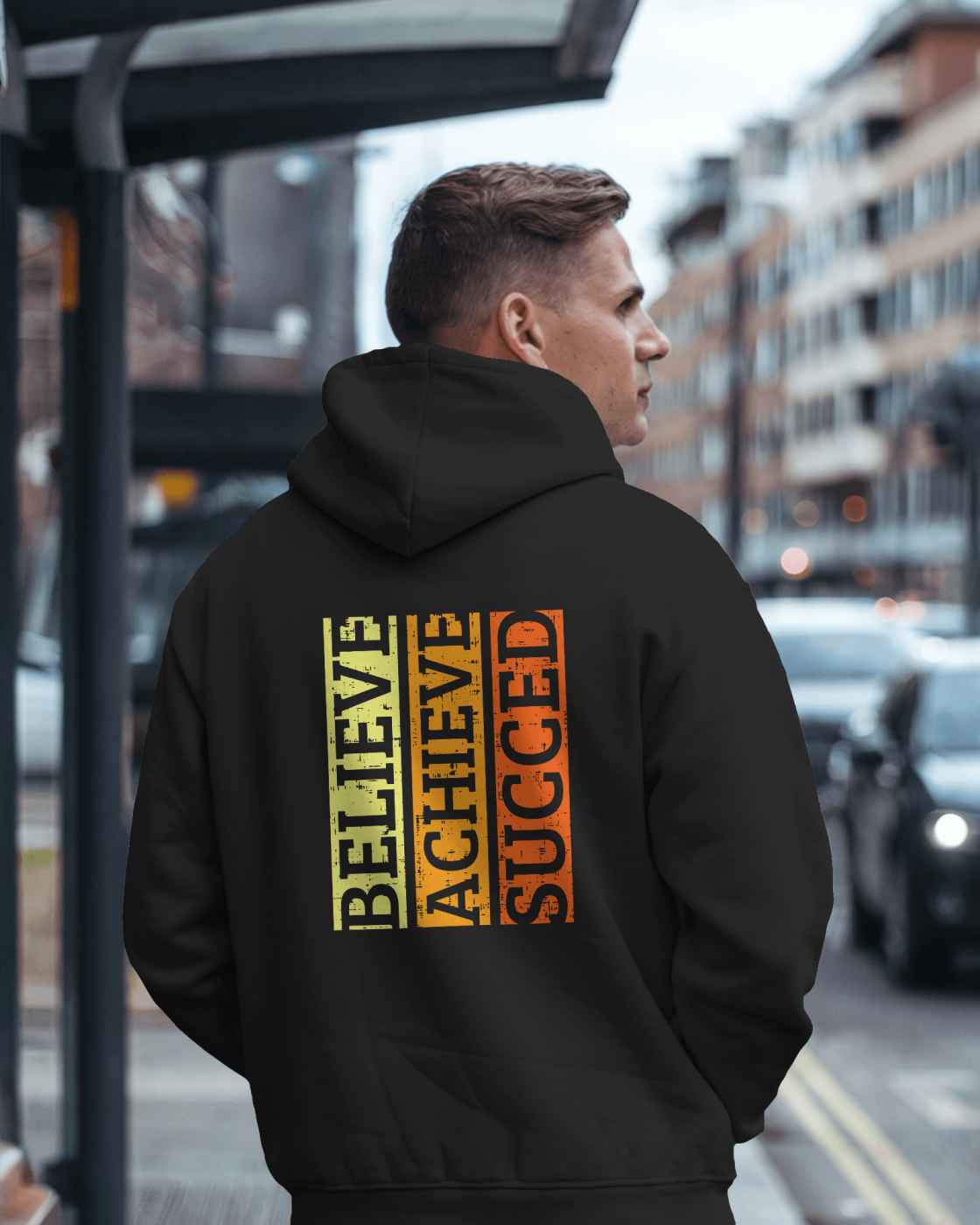 Men typo Hoodie
